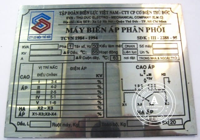 Làm tem mác máy động cơ giá rẻ nhất 10